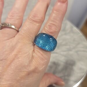 Source Unknown Sparkling Blue Women's Ring